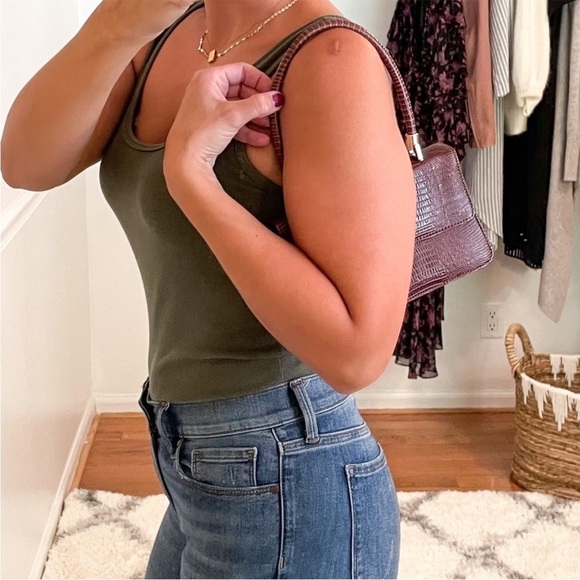 Staud Style Croc Embossed Top Handle Mini Bag - Picture 3 of 7